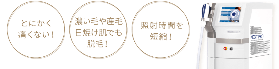 濃い毛や産毛・日焼け肌でも脱毛