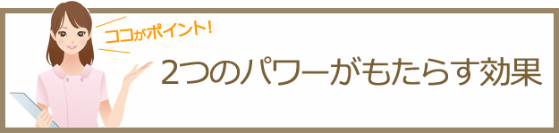 ココがポイント！2つのパワーがもたらす効果